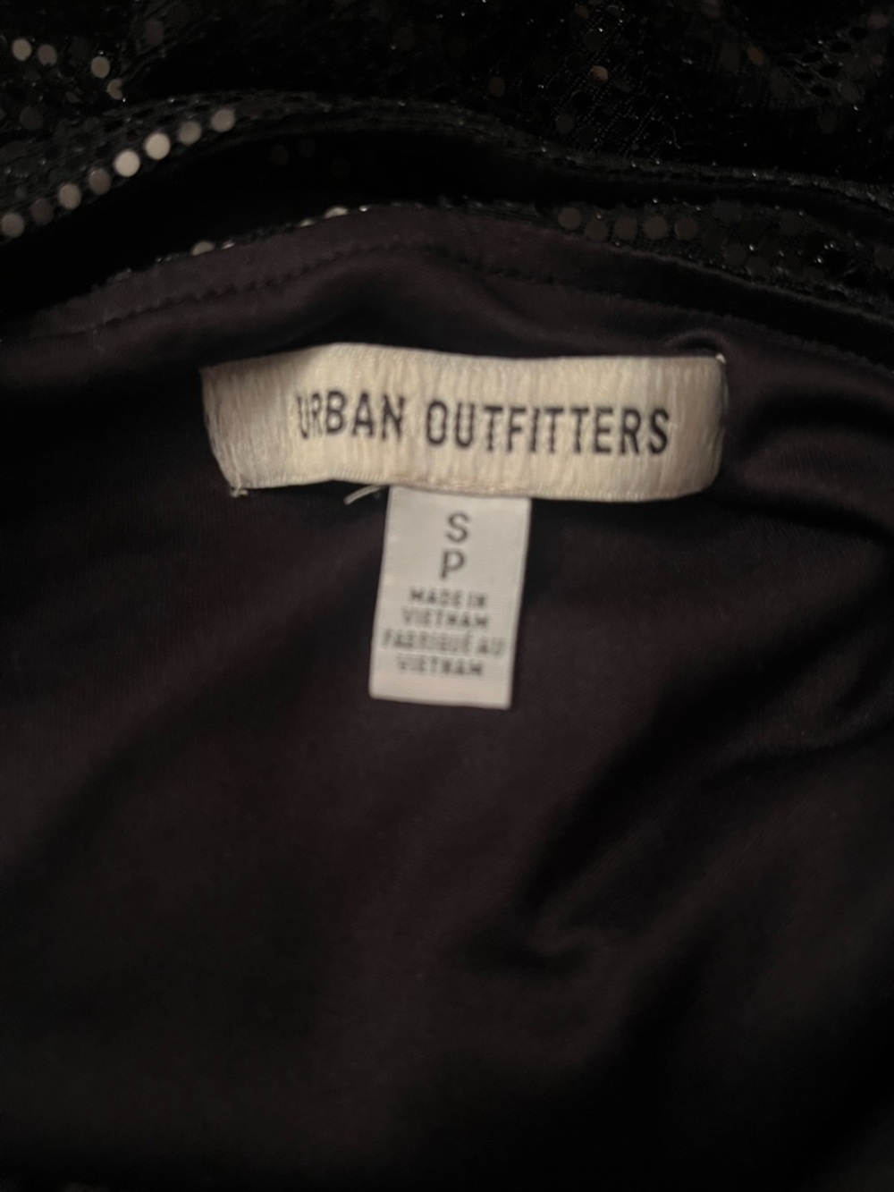 Urban Outfitters Black Sequin Mini Dress. Size S - Picture 7 of 8